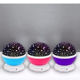 Resim Dönen Renkli Gökyüzü Projektörlü Gece Lambası Diğer 