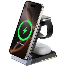 Resim Bix BXMW5 15W Telefon Tws Kulaklık Saat İçin Kablosuz Şarj Cihazı 