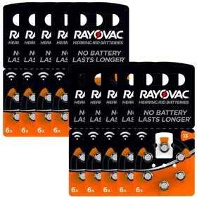 Resim Rayovac Hearing Aid Batteries 13 Numara Blister İşitme Cihaz Pili 6 x 10'lu 