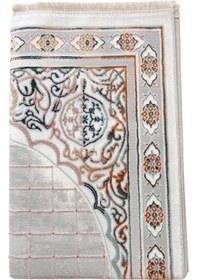 Resim Lüks Çeyizlik Halı Tipi Dokuma Seccade Gri 