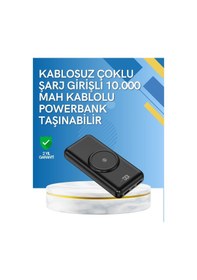 Resim Ceylan Adam Apple Uyumlu iPhone Ve Android 10000mah Powerbank Hem Kablolu Hem Kablosuz Çok Renkli 