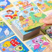 Resim 20 Adet Mini Kârtün Hayvan Kağıt Puzzles Eğitim Oyuncak Doğum Günü Partisi Favors Noel ve Cadılar Bayramı En Uygun Hediye (Rastgele Stil) 