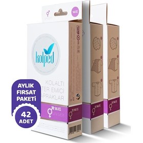 Resim Kolped Koltuk Altı Pedi Ter Emici Yapraklar 42 Adet 3'lü Set 