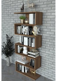 Resim Moonlife Paris Dekoratif Kitaplık Ceviz 