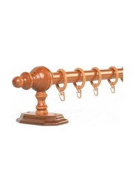 Resim Meşe Raysız Ahşap Rustik Perde Askısı - 125 Cm 