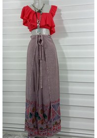 Resim Eren Style Otantik Nakış İşlemeli Harem Şalvar Bulmaca Pantolon 103 Cm -8719 Pembe 