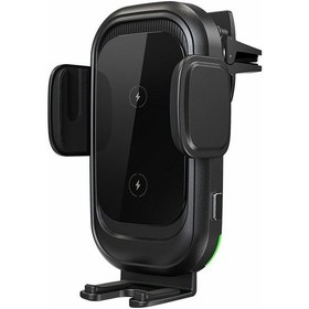 Resim Butu Z Flip Serisi İçin Cw30 Cep Telefonu Tutucu Araç Montajlı Çift Bobin 15w Kablosuz Şarj Cihazı 