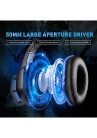 Resim Eksa E1000 Gaming Kulaklık Oyuncu Kulaklığı 7.1 Surround RGB Led USB Bağlantı & Mikrofon ZORE-257893 