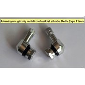 Resim ALUMINYUM MOTOSİKLET SİBOBU JD=11.5 KROM RENK 