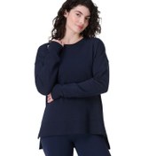 Resim Sweaty Betty After Class Longline Kadın Mavi Sweatshirt 