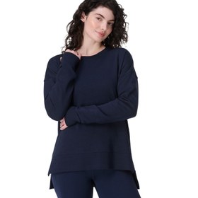 Resim Sweaty Betty After Class Longline Kadın Mavi Sweatshirt 