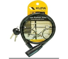 Resim Bisiklet Kilidi Vinil Kaplı Esnek Çelik 12 mm - 80 Cm. 