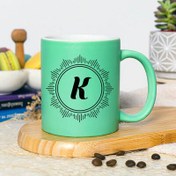 Resim Yeşil Renk Hediyelik Harfli Kupa Bardak 