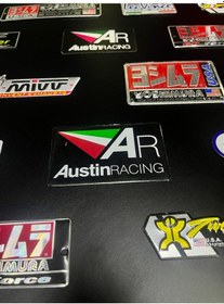 Resim Austin Racing Egzoz Stickeri Yanmaz Metal Sticker Etiket Model 