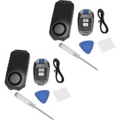 Resim Pabiflo 2x 113DB Süper Gürültülü Kablosuz Motosiklet Bisiklet Alarm Güvenliği (Yurt Dışından) 