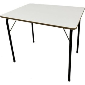 Resim Natura Kamp Masası MDF Balkon Bahçe Masası 50 x 70cm Beyaz 