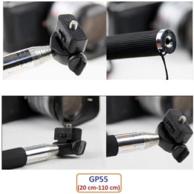 Resim Gplus EKEN H9R SJCAM SJ500 XIAOMI YI 110 cm Teleskopik Monopod GP55 
