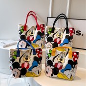 Resim Disney Mickey ve Donald Duck Küçük Baskılı Çanta, Günlük Omuz Çantası, İşe Gidiş-Dönüş El Çantası 
