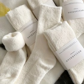 Resim 5 Çift Avustralya Orta Topuk Kadın Çorapları, Düz Renk, Kalın Sıcak, Sonbahar Kış, Japon Uyku Çorapları, Doğum Sonrası Çoraplar 
