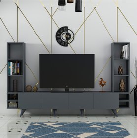 Resim MOBİLYA GEZEGENİ Large Tv Ünitesi Antrasit X2031 - 223 Cm 