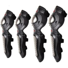Resim Genel Markalar Europe Standart Titanyum Lüx Mafsallı Dizlik Dirseklik Set Rahat Bacak Kol Koruma Knee Pad 