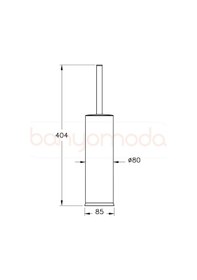 Resim VitrA Base300 A4415536 Tuvalet Fırçalığı,Mat Siyah,Yerden 