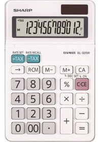 Resim Sharp EL-320WB 12 Hane Masaüstü Hesap Makinesi 