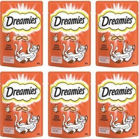 Resim Dreamies Tavuklu Kedi Ödülü 6 x 60 G 