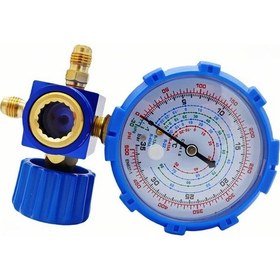 Resim Honeybeeshop Mavi Düşük Basınç 500 Psi Tek Vana Araba Klima Bakımı Onarımı Hassas Akış Kontrolü Metal Malzeme 