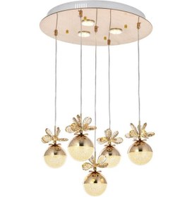 Resim Eray Aydınlatma 9178-4+1+3R Sarı Powerled 5 Li Avize 