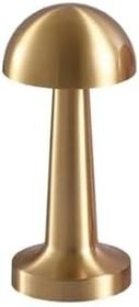 Resim Premium Ticaret Dekoratif Led Masa Lambası Gold Renk | Usb Şarjlı | 3 Renk Dokunmatik Mod Sarı 18 X 31 