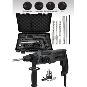 Resim SCHUTZENGER Extra Güçlü 4200W Probakır Sargı Kırıcı Delici Darbeli Hilti Matkap 5 Adet Uç Metal Şanzuman Ssch-1kırcı 