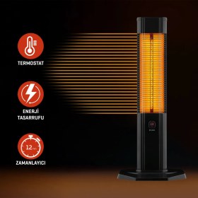 Resim Luxeva Lxv 2500-VR Karbon Isıtıcı Kumandalı 2500W 