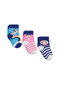 Resim Civil Socks Kız Çocuk 3'lü Çorap 3-12 Yaş Mavi 09a83414424w1 Mavi 