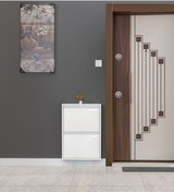 Resim Kaser Metal 2'Li Metal Ayakkabılık Beyaz 