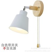 Resim Ev Dekoru Için Modern Ahşap Duvar Lambası - Sarı Renk, Işık Kaynağı İçerir, Konforlu Ve Pratik Kullanım Beyaz Beyaz 