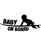Resim Genel Markalar Arabada Bebek Var Oto Motor Laptop Duvar Folyo Sticker 10x4 Cm 