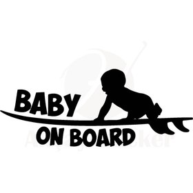 Resim Genel Markalar Arabada Bebek Var Oto Motor Laptop Duvar Folyo Sticker 10x4 Cm 