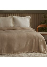 Resim Kimber Müslin Çift Kişilik Pike Bej 