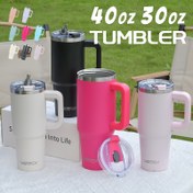 Resim 1 adet WATERSY 30 oz/40 oz Tutmaç ve Pipetli Bardak | %100 Sızdırmaz Yalıtımlı Bardaklar, Vakumlu Yeniden Kullanılabilir Paslanmaz Çelik Yalıtımlı Su Şişesi Seyahat Kupası | Tüm Aksesuarları İçerir: 2'si 1 Arada Kapak, Paslanmaz Çelik Pipet ve Temizleyici 