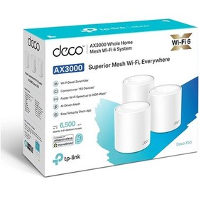 Resim Tp-link Deco X50 3-pack , Ax3000 Tüm Ev Mesh Wifi 6 Sistemi 