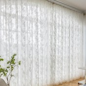 Resim 2 Adet Renkli Altın Dantel Jakarlı Nakışlı Perdeler, Hazır Kum Perdeleri, Oturma Odası, Balkon, Çalışma Odası, Yatak Odası, Ev Ofisi, Yemek Odası İçin Mükemmel, Çubukla Kolay Kurulum 