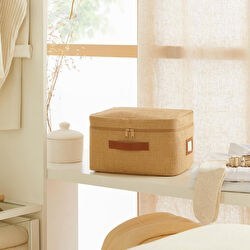 Resim Küçük Boy Jüt Hurç 30 X 22 X 18 Cm 