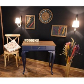 Resim Wooding 80 Cm Çekmeceli Masif Lacivert Naturel Dresuar (548586616) Lacivert 