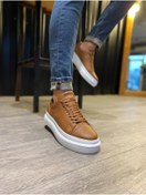 Resim KN Fashion Mp421 Bt Bağcıklı Ortopedik Yüksek/kalın Taban Erkek Sneaker Taba 