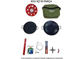 Resim Orcamp Ayaklı granit Sac Gaz Kartuşlu Piknik Tüp Uyumlu Dumansız Kavurma Izgara Çok Amaçlı Portarif barbekü Ocak 