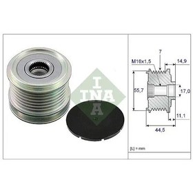 Resim Ina 535004210 Alternator Kasnagi A0121540602 A2711540102 A2711540202 