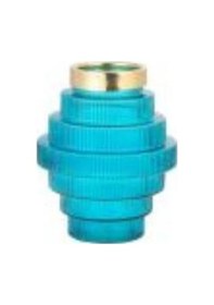 Resim Evdema Cam Açık Mavi Kat Vazo Mavi 