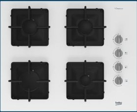 Resim Beko BOCD K 6510 EB Beyaz Cam Ankastre Ocak 