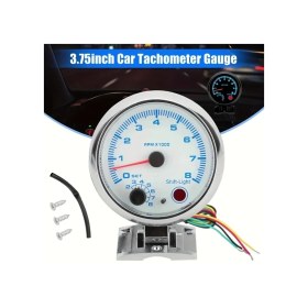 Resim Willowhaven 1 Adet Araç Devir Saati Mavi Led 3.75in 0-8000 Rpm 4/6/8 Silindir 12v Benzinli Araçlar 